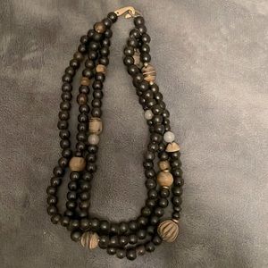 Black beaded necklace